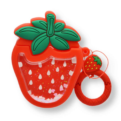 Чохол для AirPods 1/2 "Strawberry glitter" Чохол для AirPods 1/2 "Strawberry glitter"
